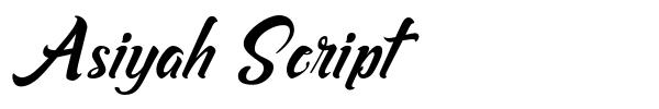 Asiyah Script font preview